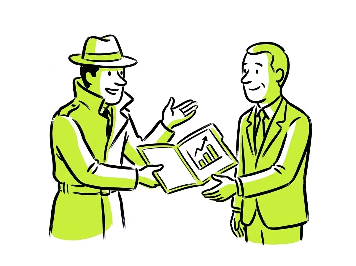 Agent odovzdáva report